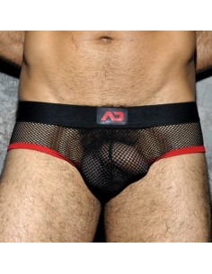 Fetish Mesh Brief Rouge - Taille M